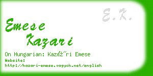 emese kazari business card